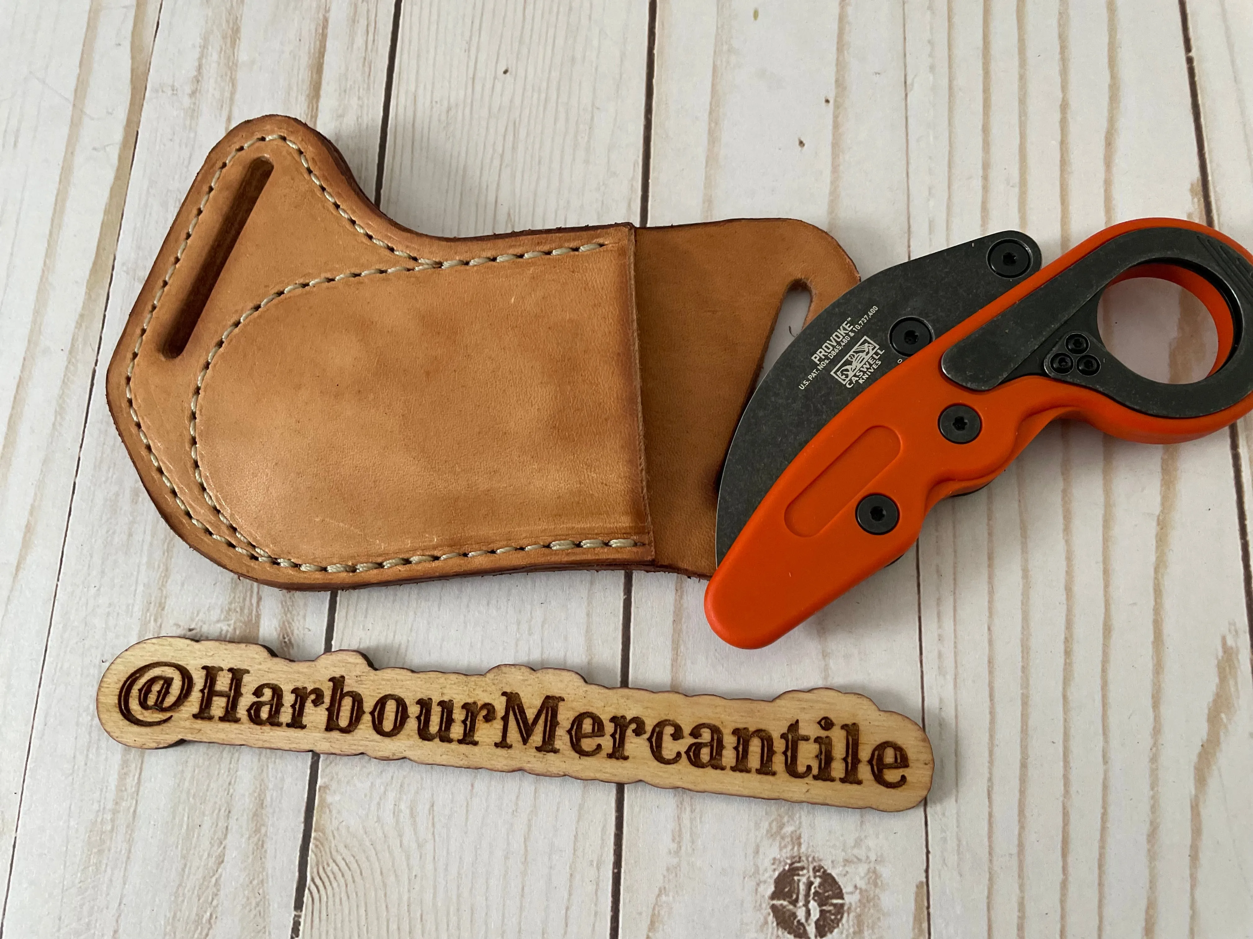 CRKT PROVOKE LEATHER SHEATH tactical sheath provoke sheath Made in USA