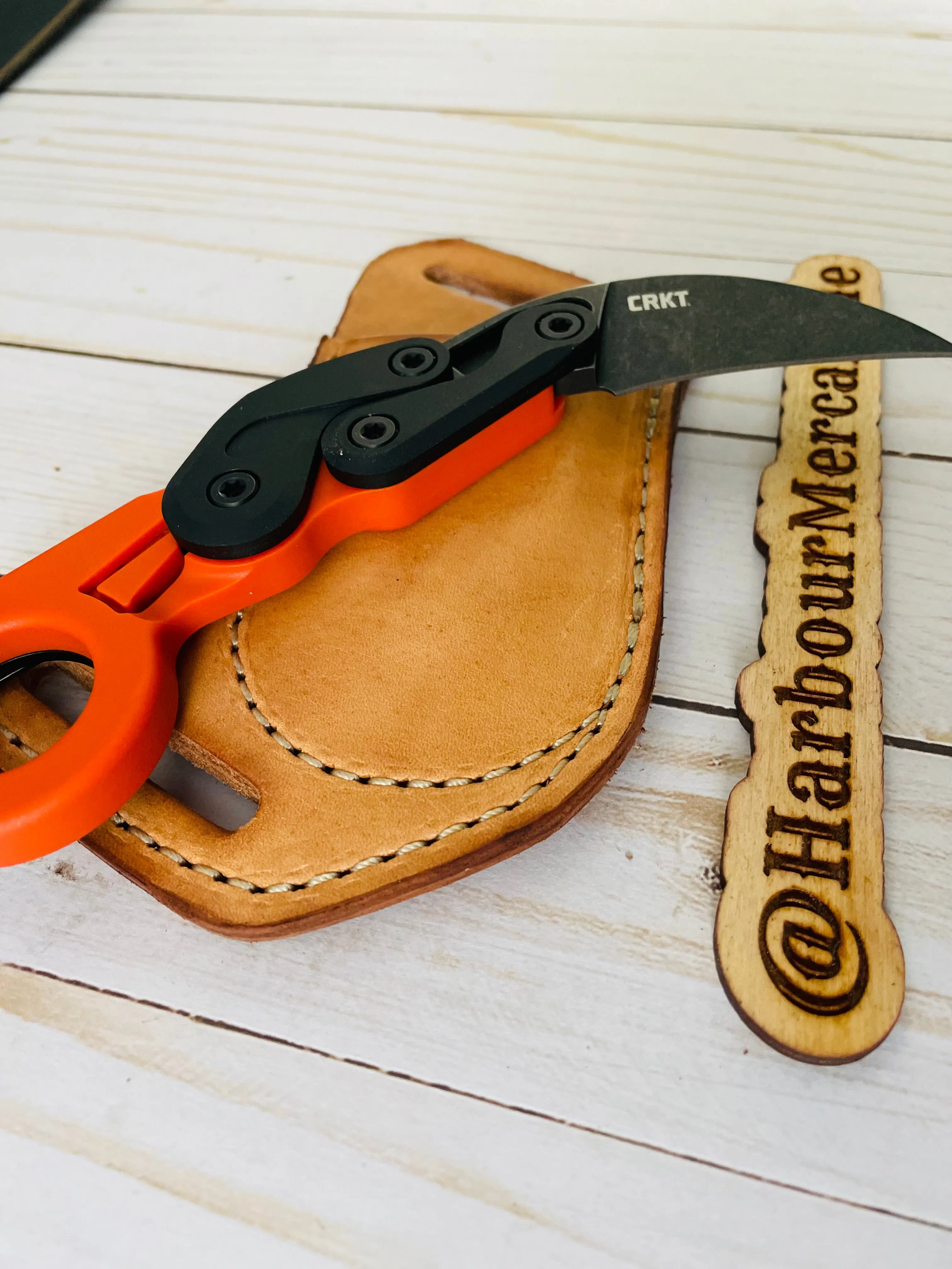 CRKT PROVOKE LEATHER SHEATH tactical sheath provoke sheath Made in USA