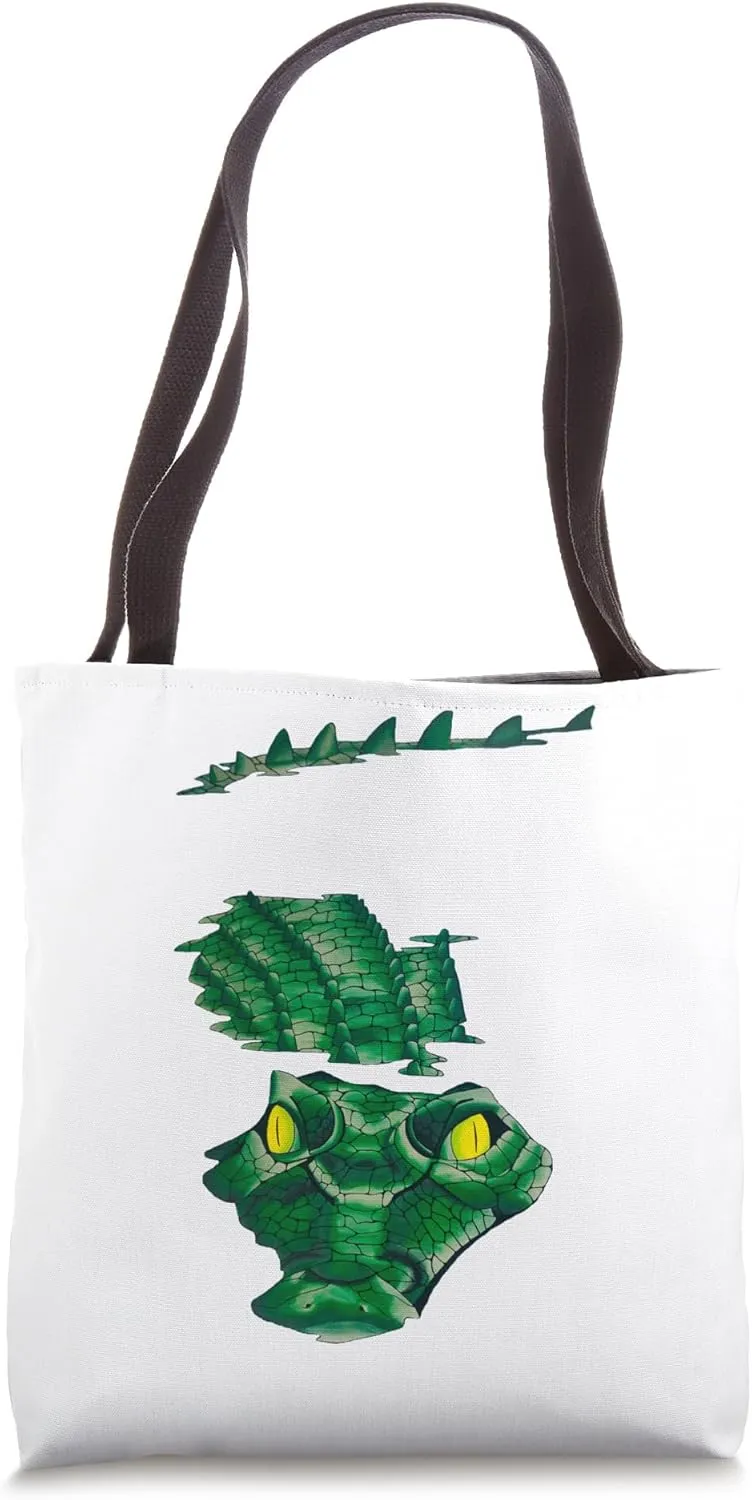 Crocodile Jurassic Croc Reptile Killer Croc Vintage Art Tote Bag