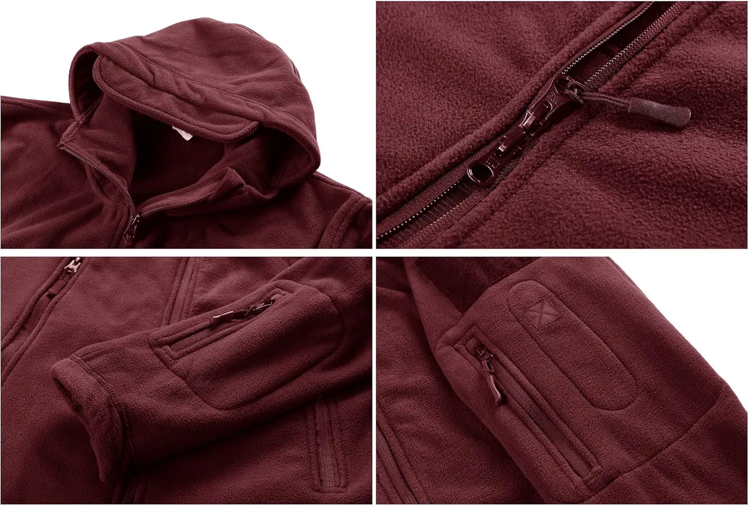 CRYSULLY Men's Military Tactical Sport Warm Fleece Hooded Outdoor Adventure Jacket Coats