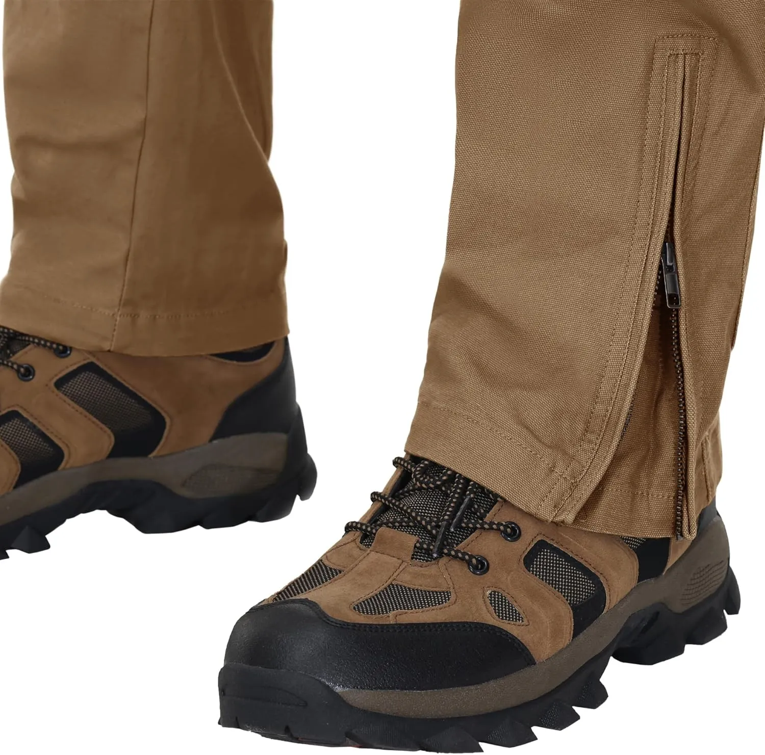 CRYSULLY Men's Tactical Pants Military Work Pants for Men Ripstop 9 Pockets Construction Trousers (No Belt)
