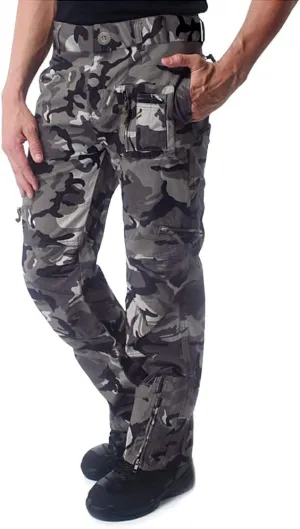 CRYSULLY Men's Tactical Pants Military Work Pants for Men Ripstop 9 Pockets Construction Trousers (No Belt)