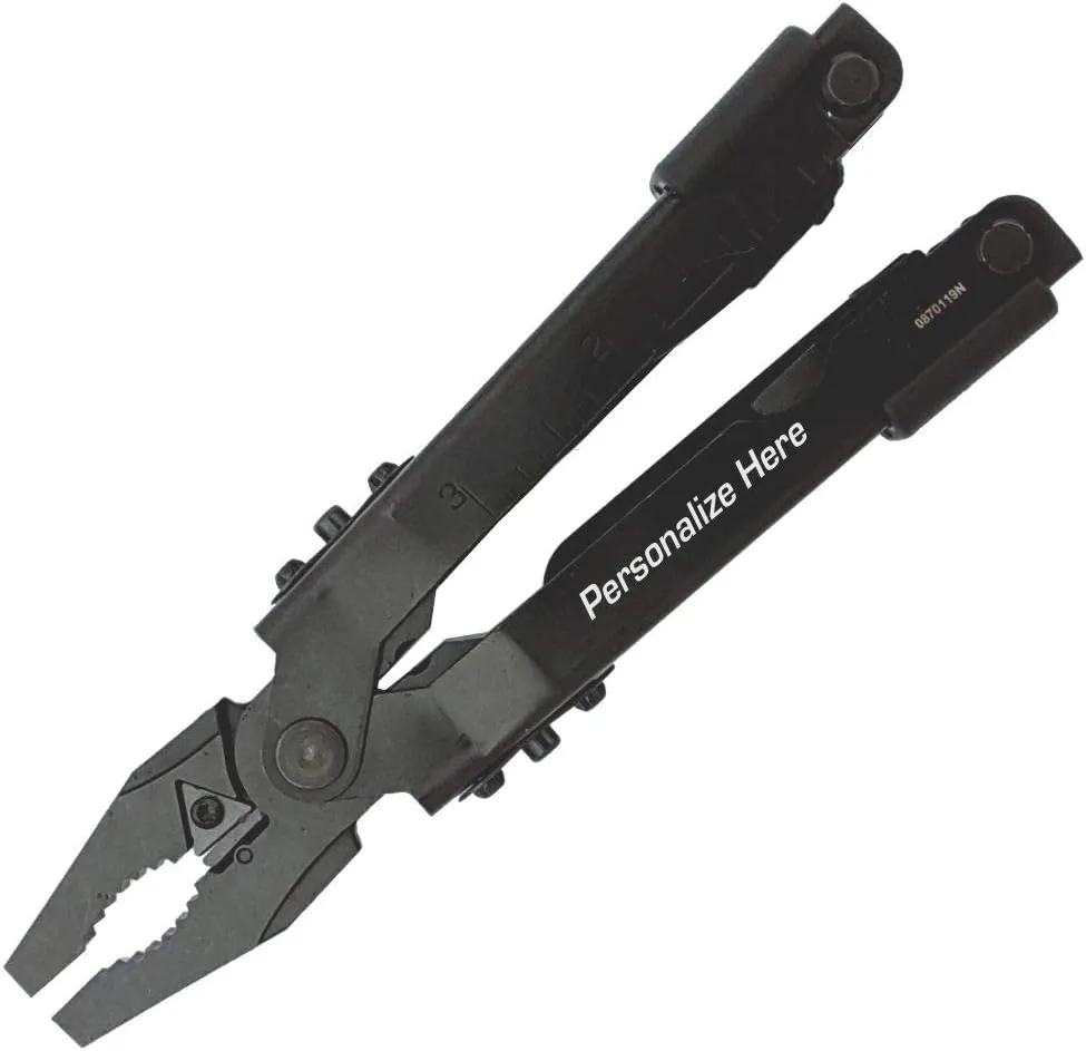 Custom Laser Engraved Gerber 600 Multiplier Multi-Tool - Black Bluntnose