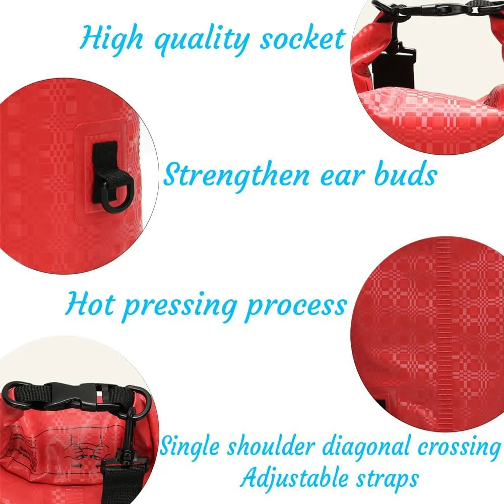 Custom Waterproof Dry Bags - Personalized 5L/10L/20L/30L Floating Lightweight Bags for Kayaking/Fishing/Camping, Customizable with Club Logo (Multiple Colors) (Pink)