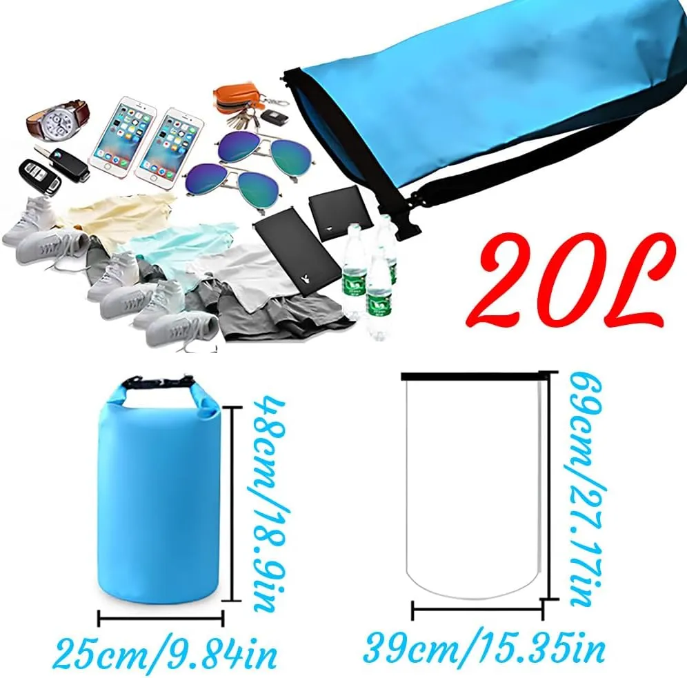 Custom Waterproof Dry Bags - Personalized 5L/10L/20L/30L Floating Lightweight Bags for Kayaking/Fishing/Camping, Customizable with Club Logo (Multiple Colors) (Pink)
