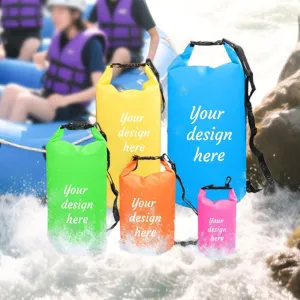 Custom Waterproof Dry Bags - Personalized 5L/10L/20L/30L Floating Lightweight Bags for Kayaking/Fishing/Camping, Customizable with Club Logo (Multiple Colors) (Pink)