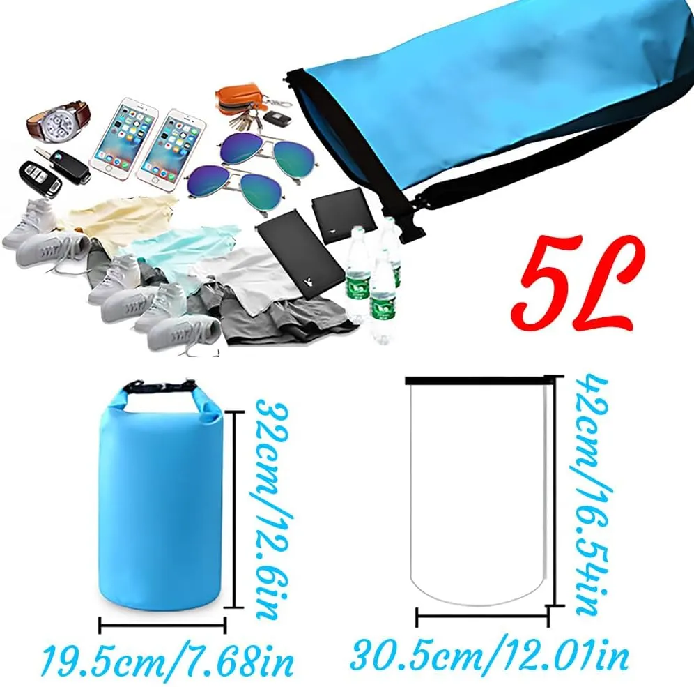 Custom Waterproof Dry Bags - Personalized 5L/10L/20L/30L Floating Lightweight Bags for Kayaking/Fishing/Camping, Customizable with Club Logo (Multiple Colors) (Pink)