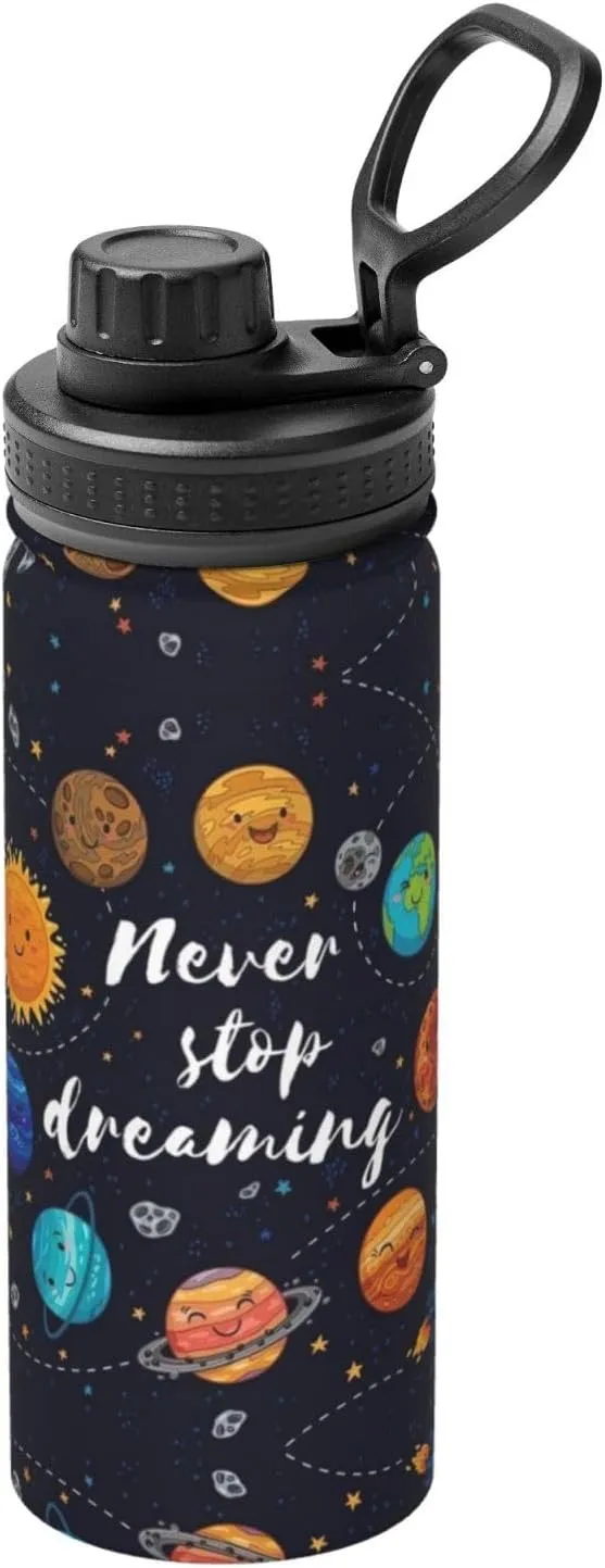 Cute Planet Sports Insulated Water Bottle - Premium 18 oz. Stainless Steel Hydration Bottle for Outdoor Enthusiasts