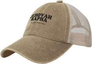 Dad Hat Jehovah Rapha The God Who Heals Trucker Hat Men Trendy Mesh Hats for Summer,Black
