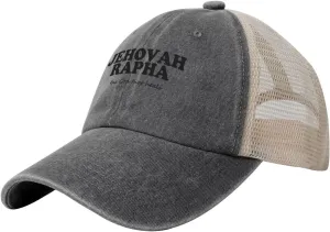 Dad Hat Jehovah Rapha The God Who Heals Trucker Hat Men Trendy Mesh Hats for Summer,Black