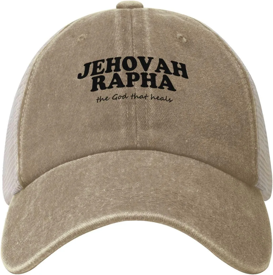 Dad Hat Jehovah Rapha The God Who Heals Trucker Hat Men Trendy Mesh Hats for Summer,Black