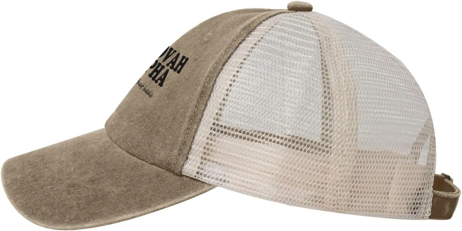 Dad Hat Jehovah Rapha The God Who Heals Trucker Hat Men Trendy Mesh Hats for Summer,Black