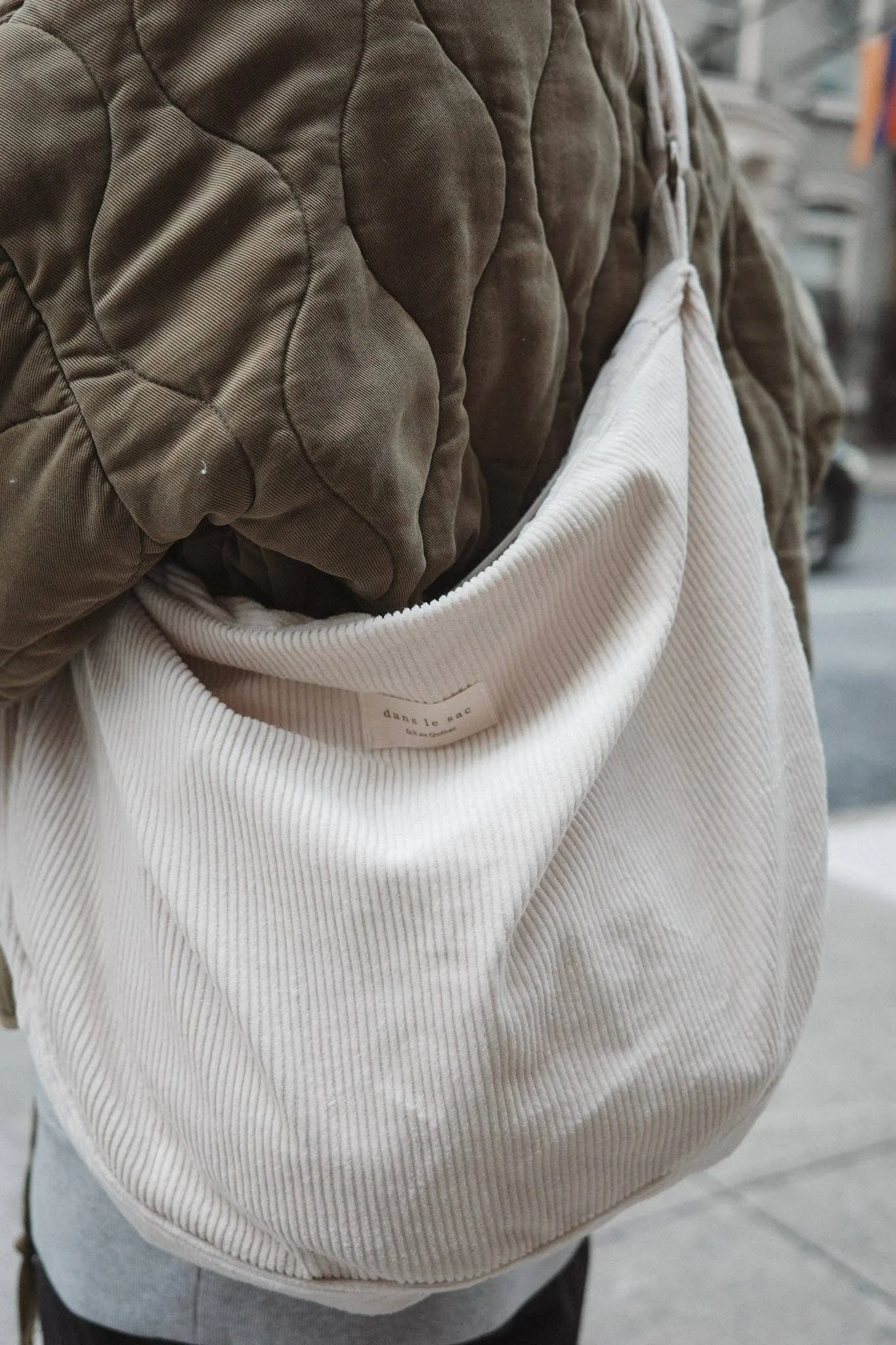 Dans Le Sac Crescent Corduroy Crossbody Bag