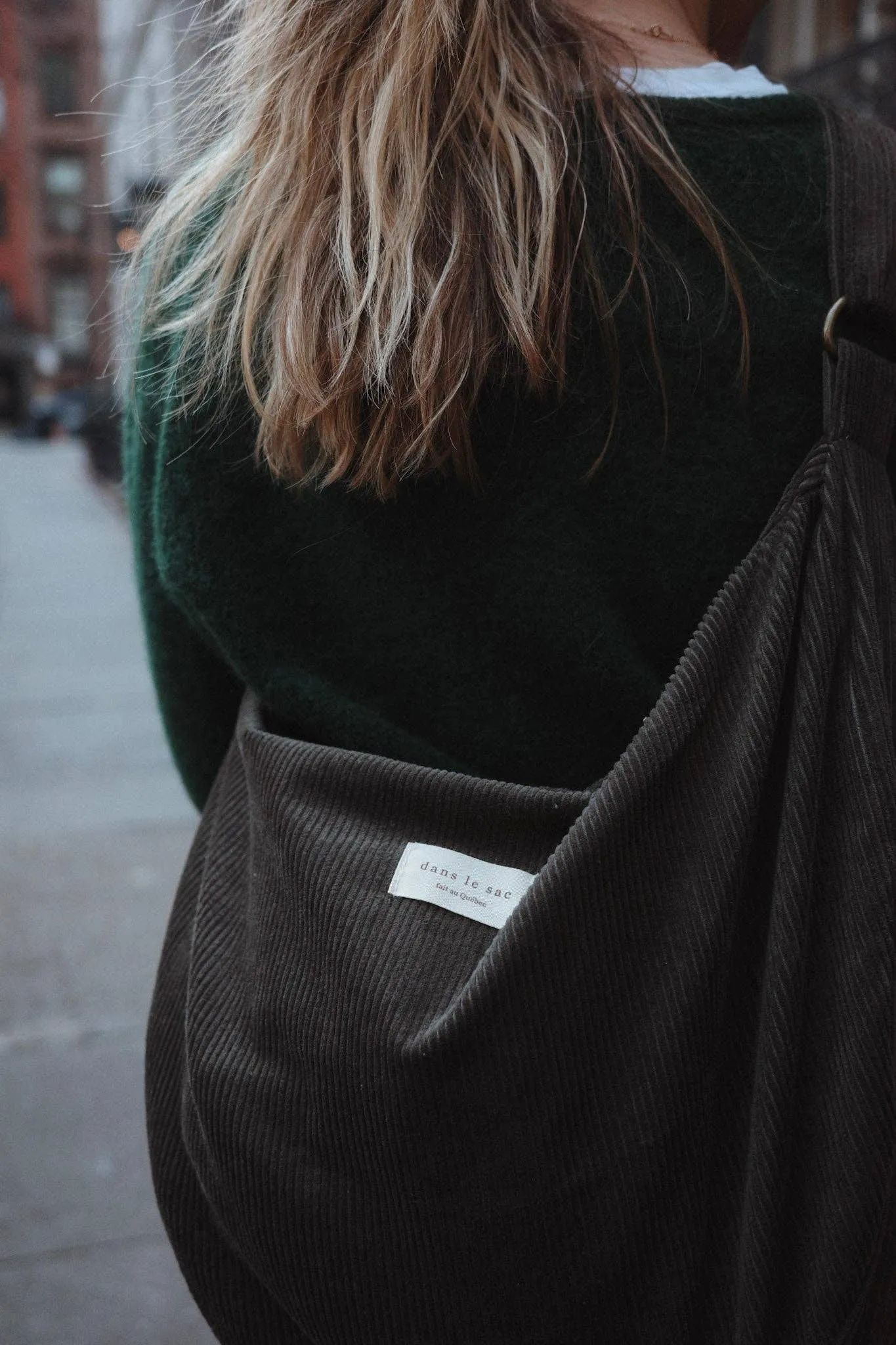 Dans Le Sac Crescent Corduroy Crossbody Bag