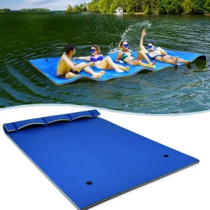 DARZYS Floating Water Mat, Floating Mat, Roll-Up Floating Island River Rafts for Pool Lake Ocean Boat(Blue,1.8mx0.6mx3.3cm)