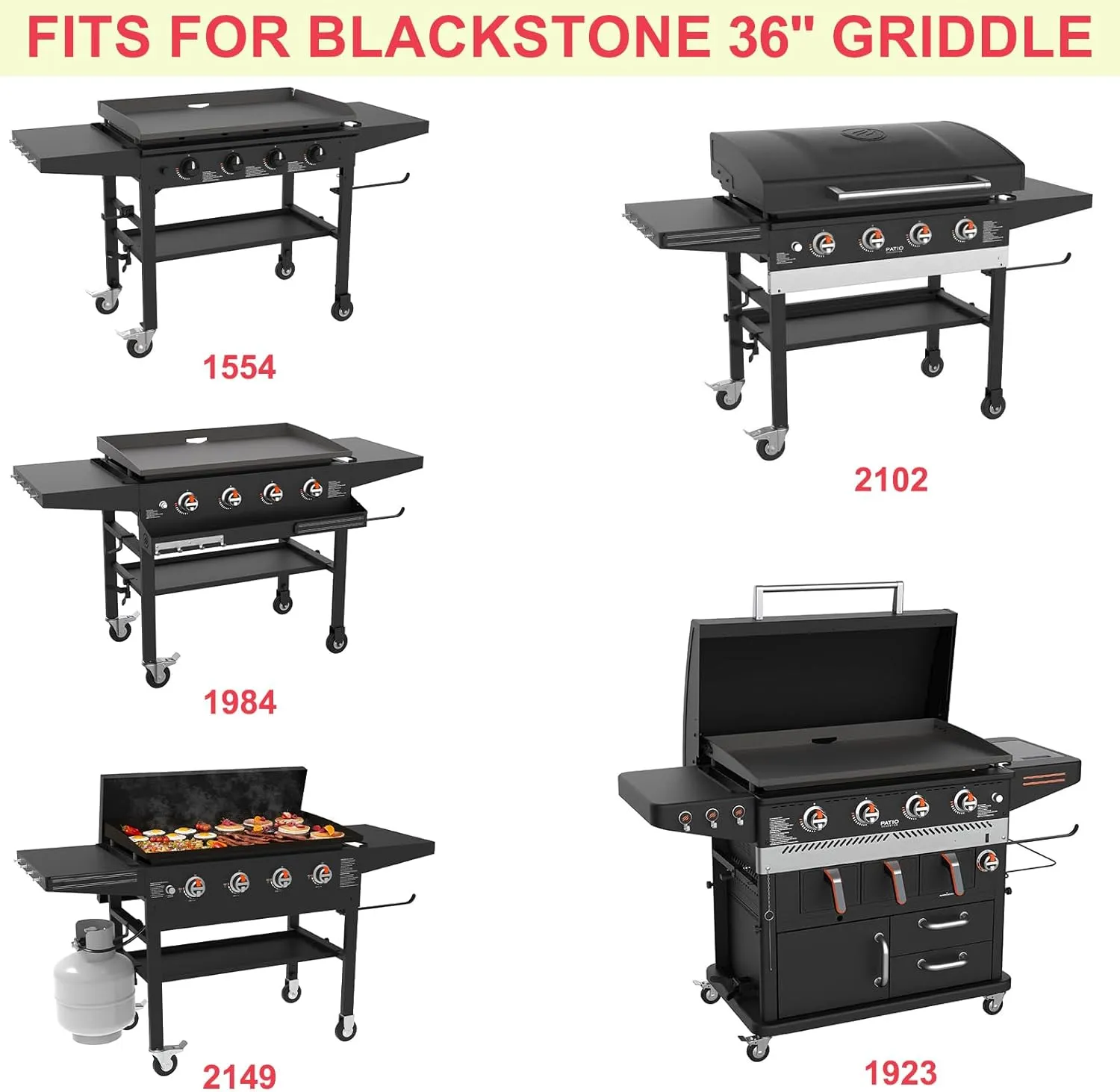 DcYourHome Griddle Warming Rack Compatible with 36" Blackstone Griddles(Not for Pro-Series),Adjustable Stainless Steel Rack for Blackstone Griddle Stand 36 Inch Accessories,One-Step Clip On Attachment
