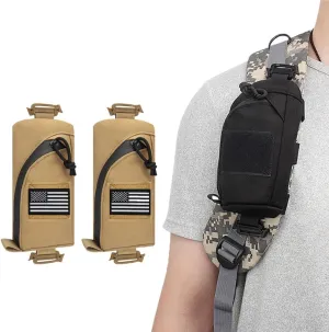 DEEYOTA Military Tactical Shoulder Bag, 2-Pack Backpack with MOLLE, Accessory Pouches and EDC Tool Pockets