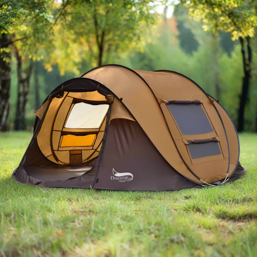 Desert&Fox Outdoor Camping Automatic Tent with Oxford Cloth Body and Glass Rod Bracket