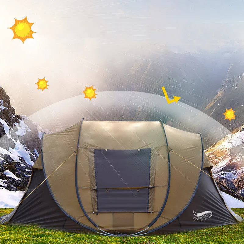 Desert&Fox Outdoor Camping Automatic Tent with Oxford Cloth Body and Glass Rod Bracket