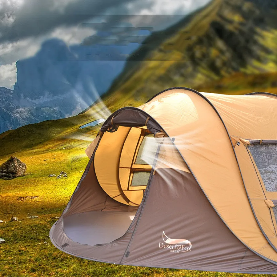 Desert&Fox Outdoor Camping Automatic Tent with Oxford Cloth Body and Glass Rod Bracket