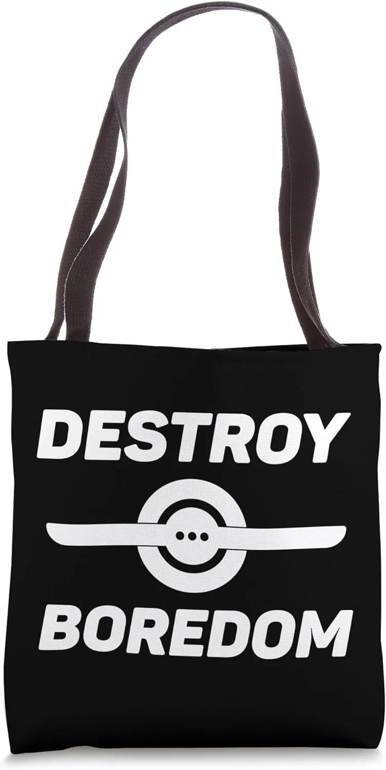 Destroy Boredom One Wheel Electric Skateboard Float Owner Tote Bag