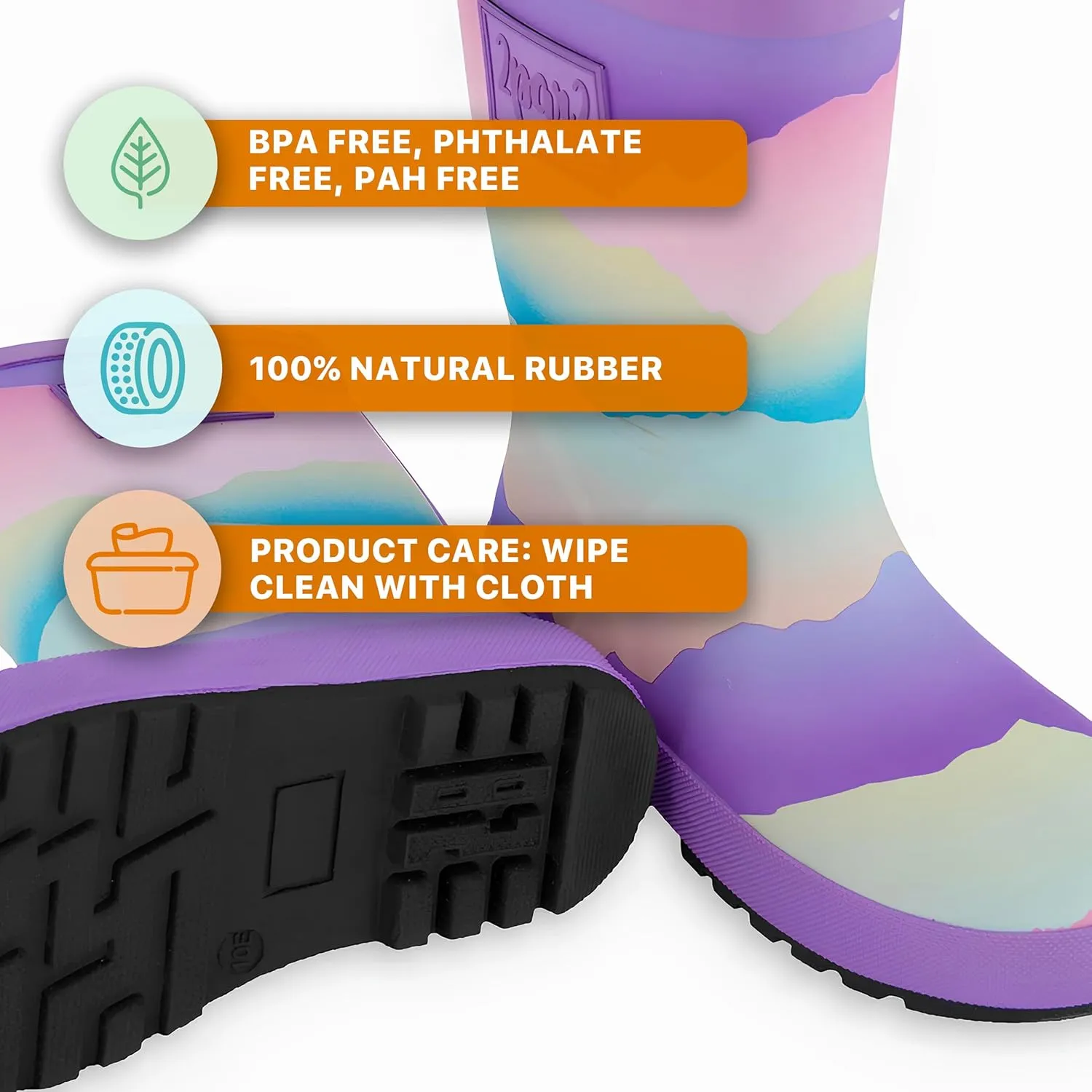 Deux par Deux Rain Boots for Kids and Toddlers