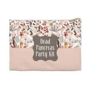 Diabetes Bag, Dead Pancreas Party Kit Bag, Funny Travel Pouch, Diabetic Women, Wildflowers