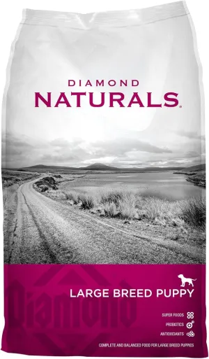Diamond Naturals Dry Food for Puppy, Large Breed Lamb and Rice Formula, 40 Pound Bag