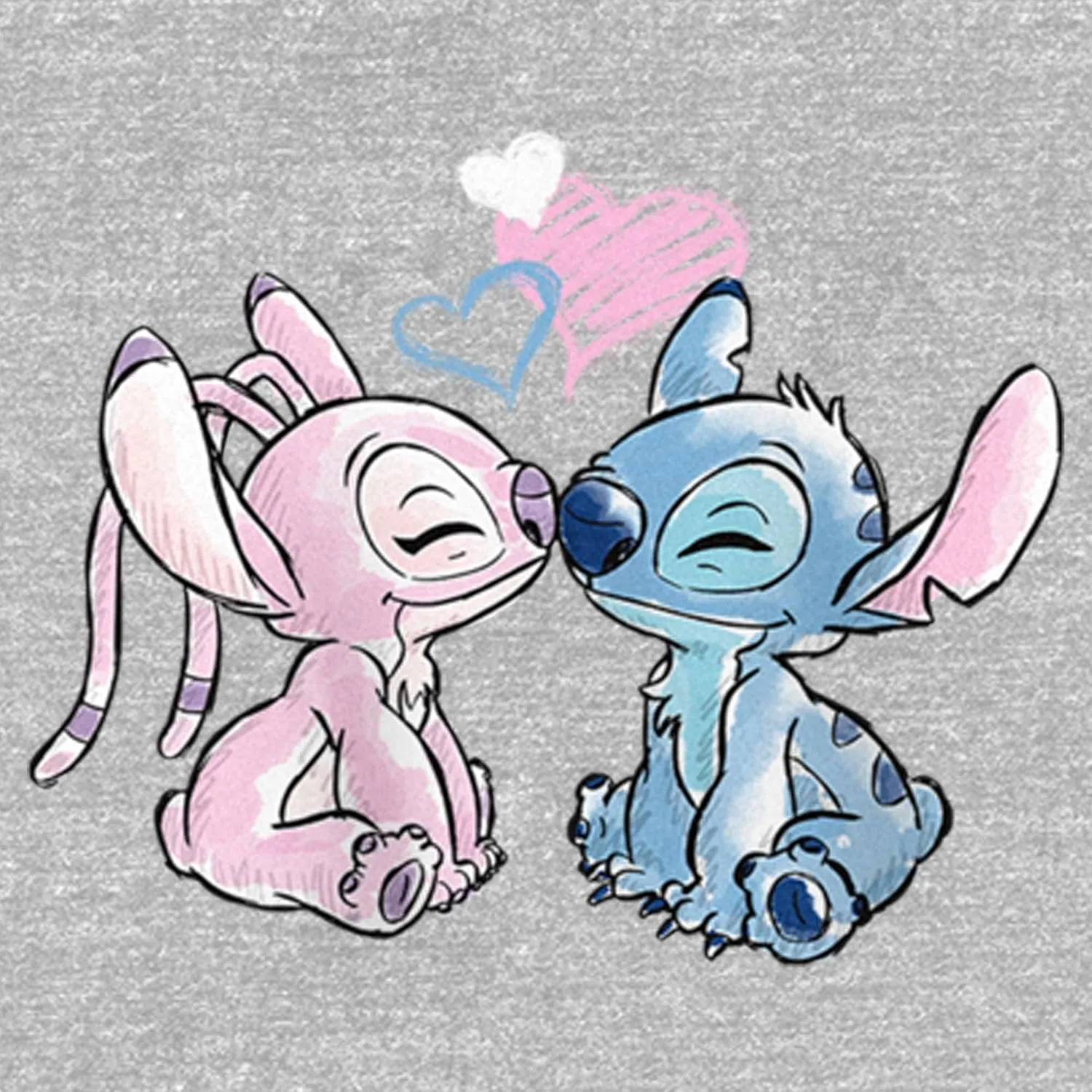 Disney Girl's Lilo & Stitch with Angel Couple T-Shirt