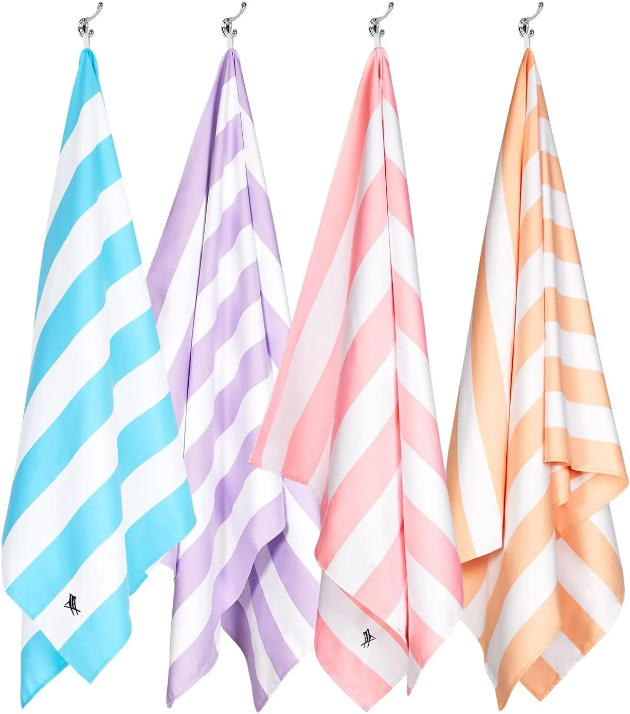 Dock & Bay Beach Towel - Quick Dry, Sand Free - Compact, Lightweight - 100% Recycled - Includes Bag - Cabana Light - Malibu Pink - Large (160x90cm, 63x35)