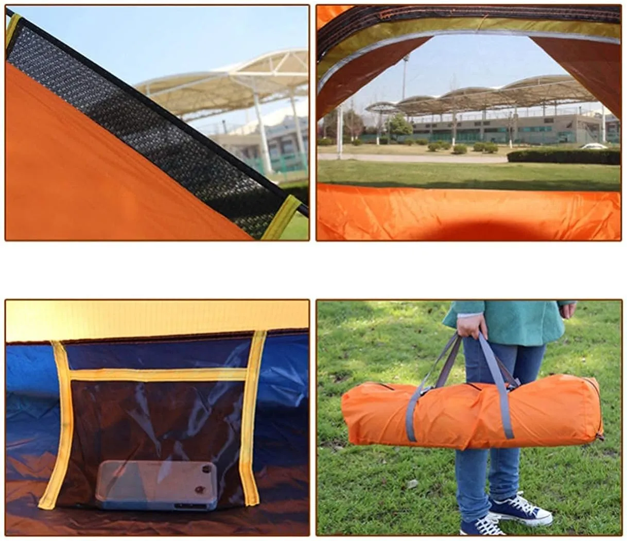 Dome Tent,Pop Up Tents for 2 to 4 Person Automatic Opening Double Layer Tent,Waterproof Camping Tents with Porch for Hiking Camping Outdoor (Blue Width 1.5m) (Blue Width 1.5m)