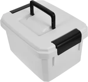 Double Layer Portable Medicine Box Capacity Household Organizer Aid Sturdy Design Buckle for Travel and Outdoor Use