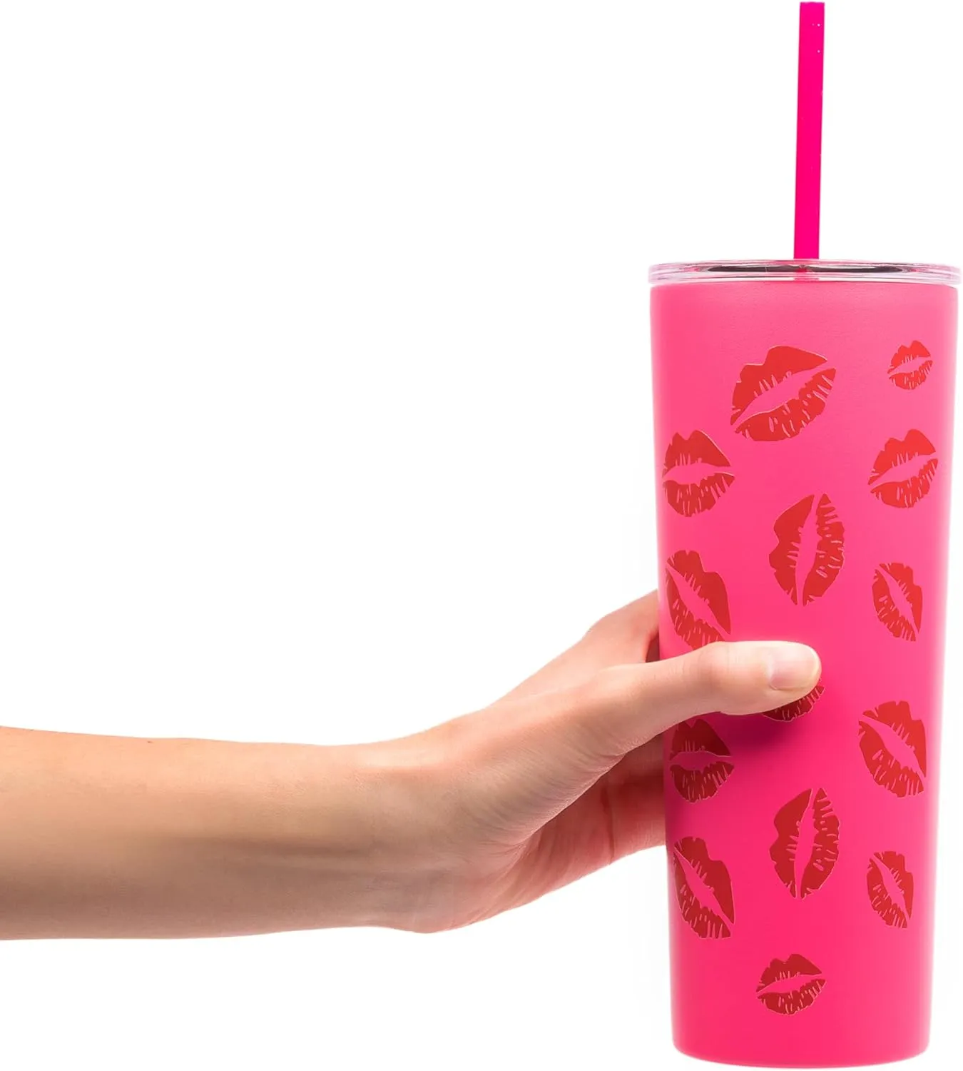 Dragon Glassware x Mean Girls Vacuum Insulated Tumbler with Lid and Straw - 24 oz Tumbler Cup with 2 Straws - Stainless Steel Tumbler with Straw for Water, Iced Tea - Travel Coffee Tumbler - Burn Book