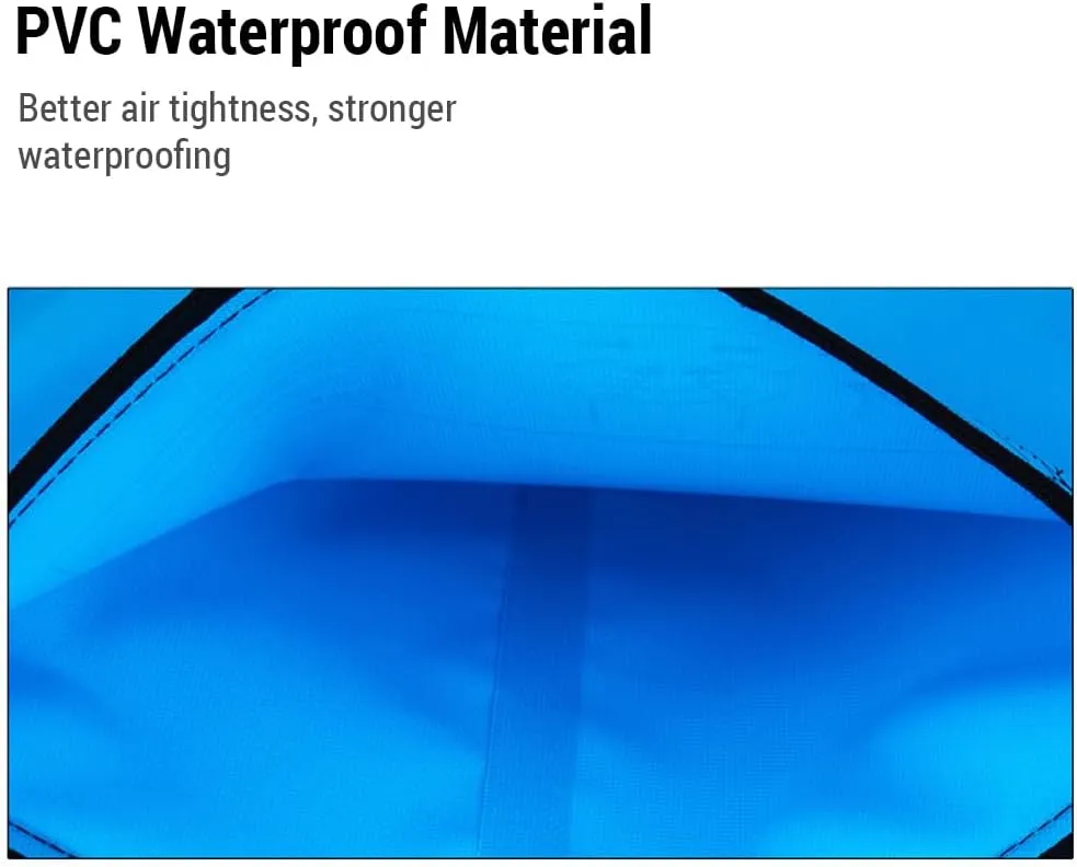 Dry Bag Backpack Waterproof Shoulder Bag Swimming Bag Camping Bag Stream Tracing Bag Drifting Barrel Floating Bag PVC High Waterproof High Frequency Seaming Outdoor Sports Bag for Men/Women