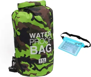 Dry Bag Waterproof, Floating and Lightweight Bags for Kayaking, Boating, Fishing, Swimming and Camping with Waterproof Phone Case
