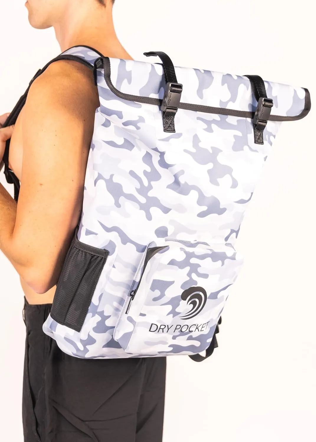 Dry Pocket Magnaguard 25L Thermoplastic Polyurethane (TPU) Auto-Sealing Floating Dry Bag, Waterproof up to 100 Feet (Snow Camo)
