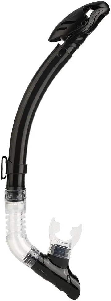 Dry Snorkel, Scuba Diving Snorkeling Tube Easy Breath Comfortable Silicone Mouthpiece One Way Purge Valve Equipment for Adults Youth Freediving Spearfishing Lap Swimming Training Pool Open Water