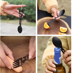 Durable Multi-Tool Spork Utensil for Camping & Survival