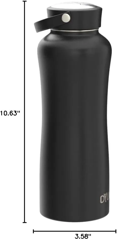 DYLN Hydrogen Water Bottle | Create Hydrating Alkaline Hydrogen-Rich Water Up to 9 pH | Vacuum Insulated Stainless Steel Water Bottle | Keeps Water Cold for 24 Hours