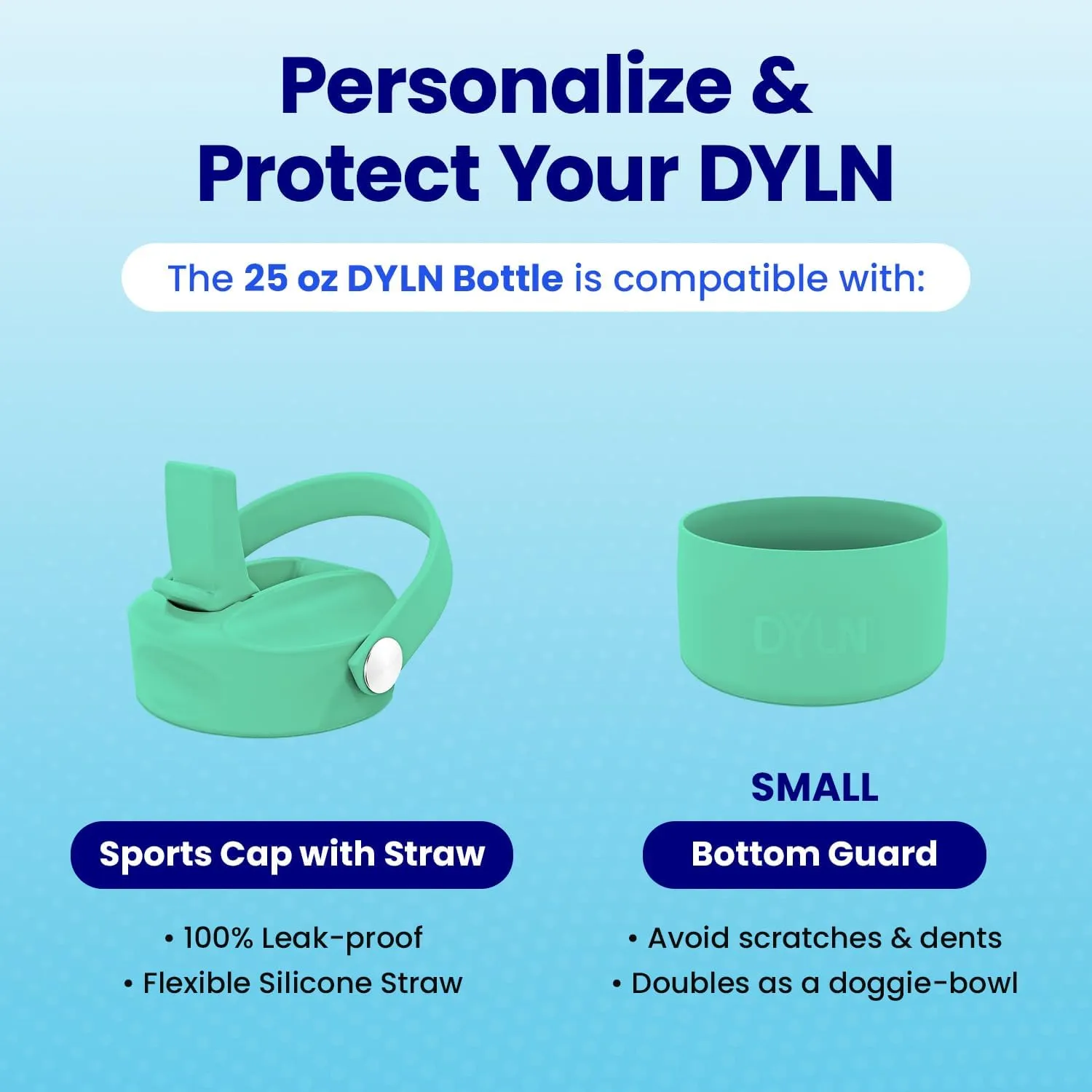 DYLN Hydrogen Water Bottle | Create Hydrating Alkaline Hydrogen-Rich Water Up to 9 pH | Vacuum Insulated Stainless Steel Water Bottle | Keeps Water Cold for 24 Hours