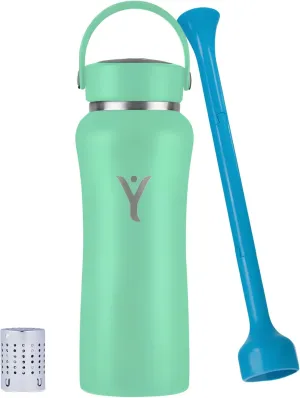 DYLN Hydrogen Water Bottle | Create Hydrating Alkaline Hydrogen-Rich Water Up to 9 pH | Vacuum Insulated Stainless Steel Water Bottle | Keeps Water Cold for 24 Hours