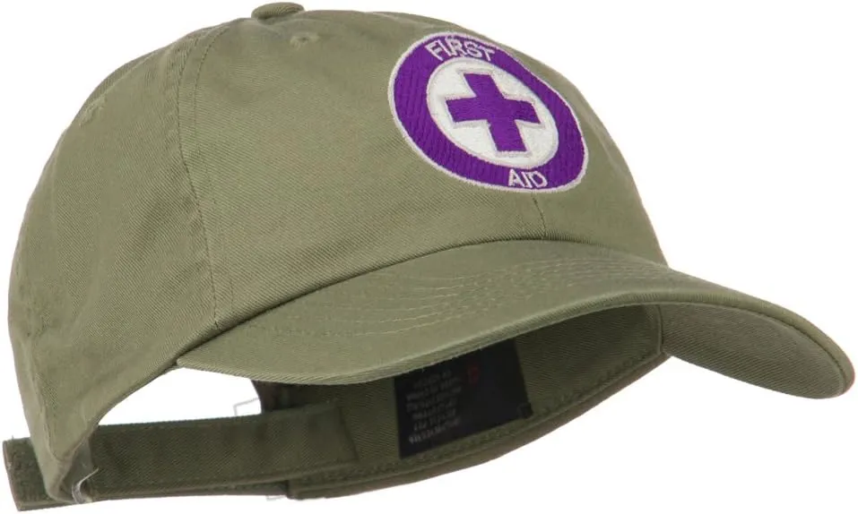 e4Hats.com First Aid Logo Embroidered Pigment Dyed Cotton Cap