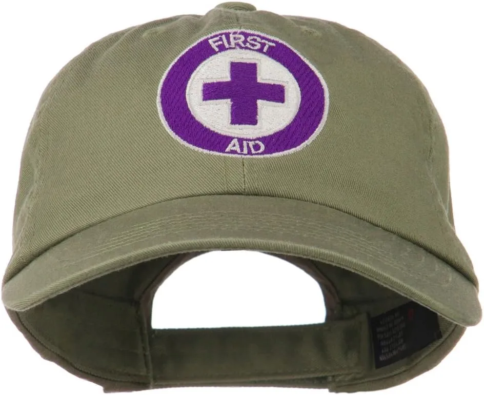 e4Hats.com First Aid Logo Embroidered Pigment Dyed Cotton Cap