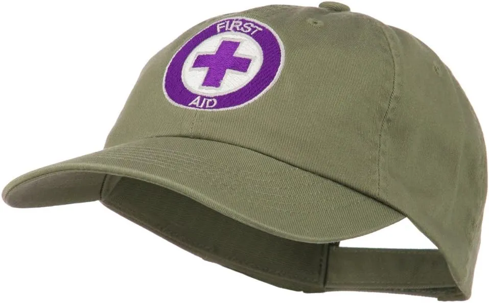 e4Hats.com First Aid Logo Embroidered Pigment Dyed Cotton Cap