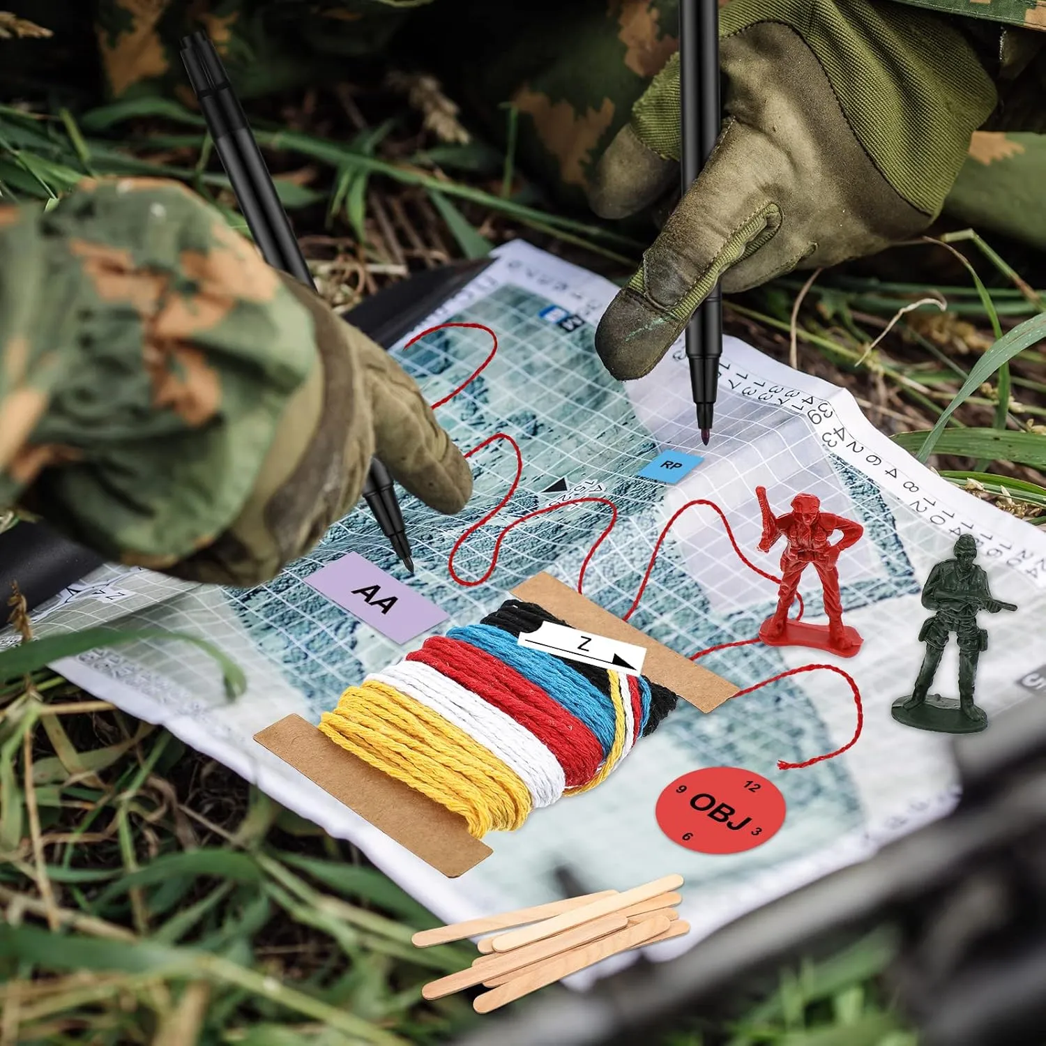 Eaasty Terrain Model Kit, Military Land Navigation Kit Army for Ranger Squad Leader Platoon SGT, Platoon Leader, or OCS SUT ROTC(2 Sets)