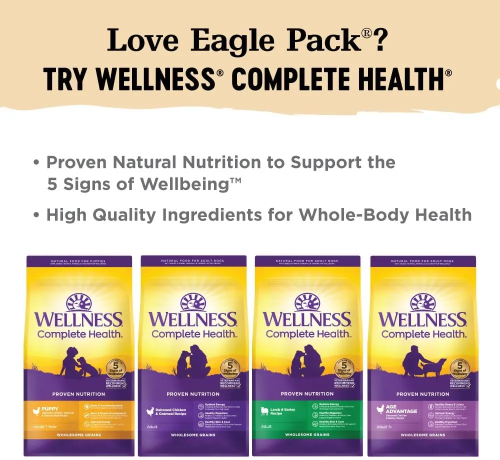 Eagle Pack Natural Dry Large Breed Dog Food, Chicken & Pork, 30-Pound Bag