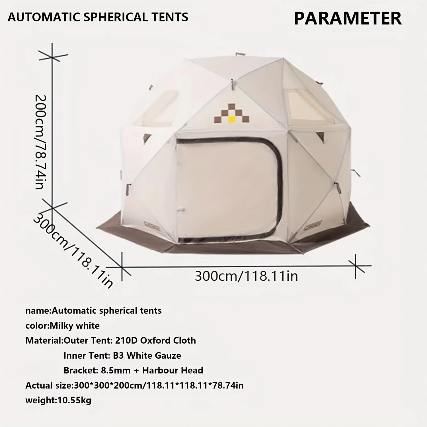 Easy Setup Dome Tent - Portable, Fast-Fold, Waterproof Oxford Cloth Camping Tent for 6 People, All-Season Use, Zippered Entry, Ideal for Outdoor Adventures, Camping Gear Tent | Easy Setup Tent | Durable Zippers