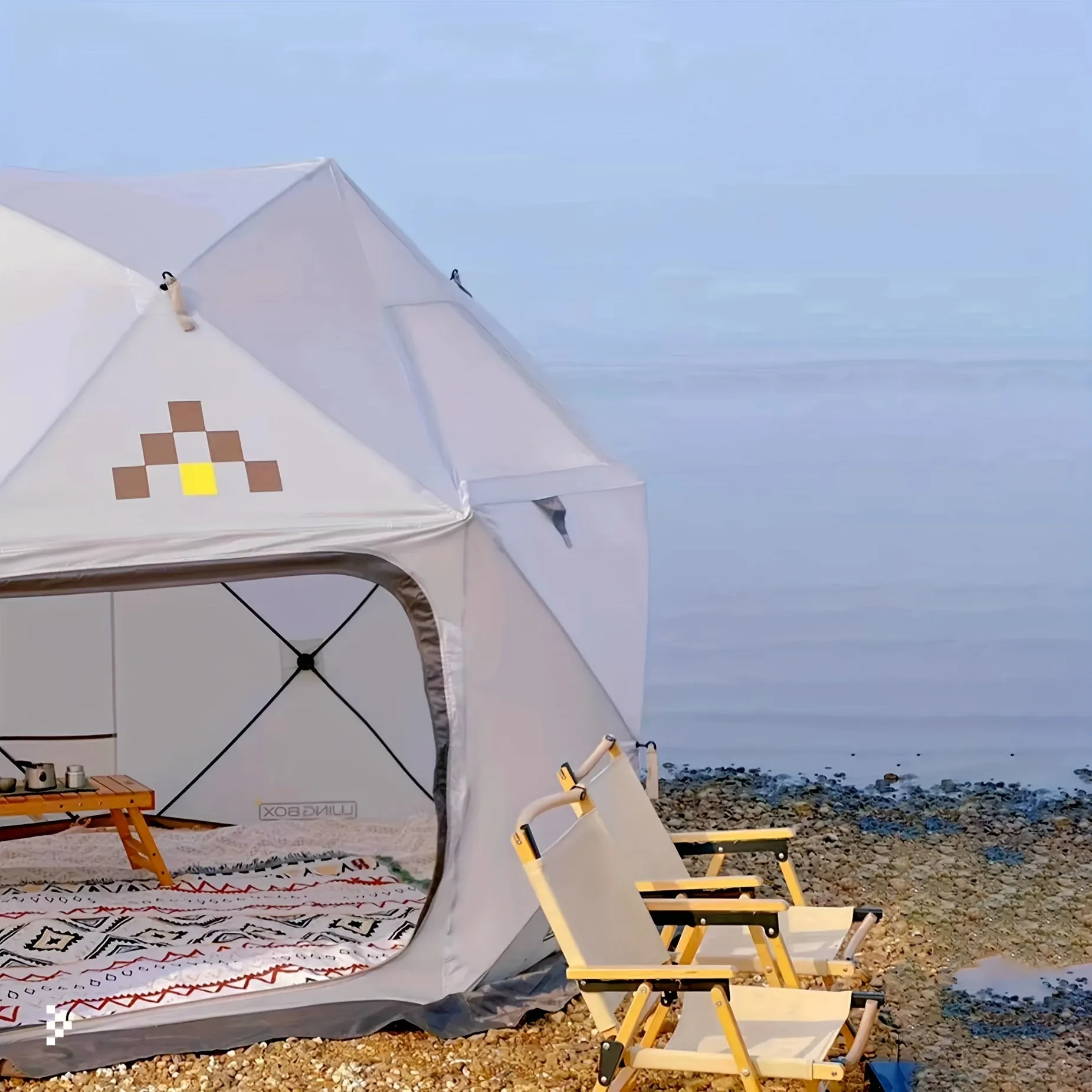 Easy Setup Dome Tent - Portable, Fast-Fold, Waterproof Oxford Cloth Camping Tent for 6 People, All-Season Use, Zippered Entry, Ideal for Outdoor Adventures, Camping Gear Tent | Easy Setup Tent | Durable Zippers