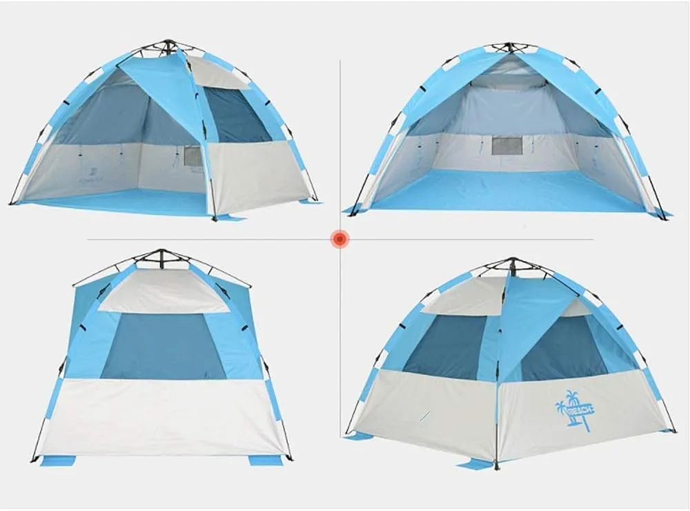 Easy to Assemble Family Tent Outdoor Awning Awning Portable Easy Installation Tent Ultralight Family of 3-4 People Outdoor Tent Blue (Green)