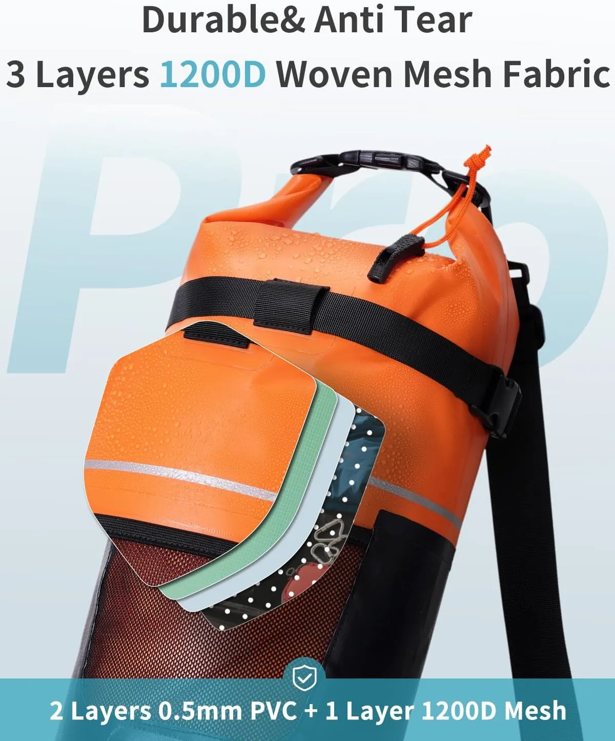 ECOHUB Waterproof Dry Bag for Women Men, 5L/10L/20L Roll Top Lightweight Dry Storage Bag Backpack for Travel Kayaking Hiking Floating with Waterproof Phone Case